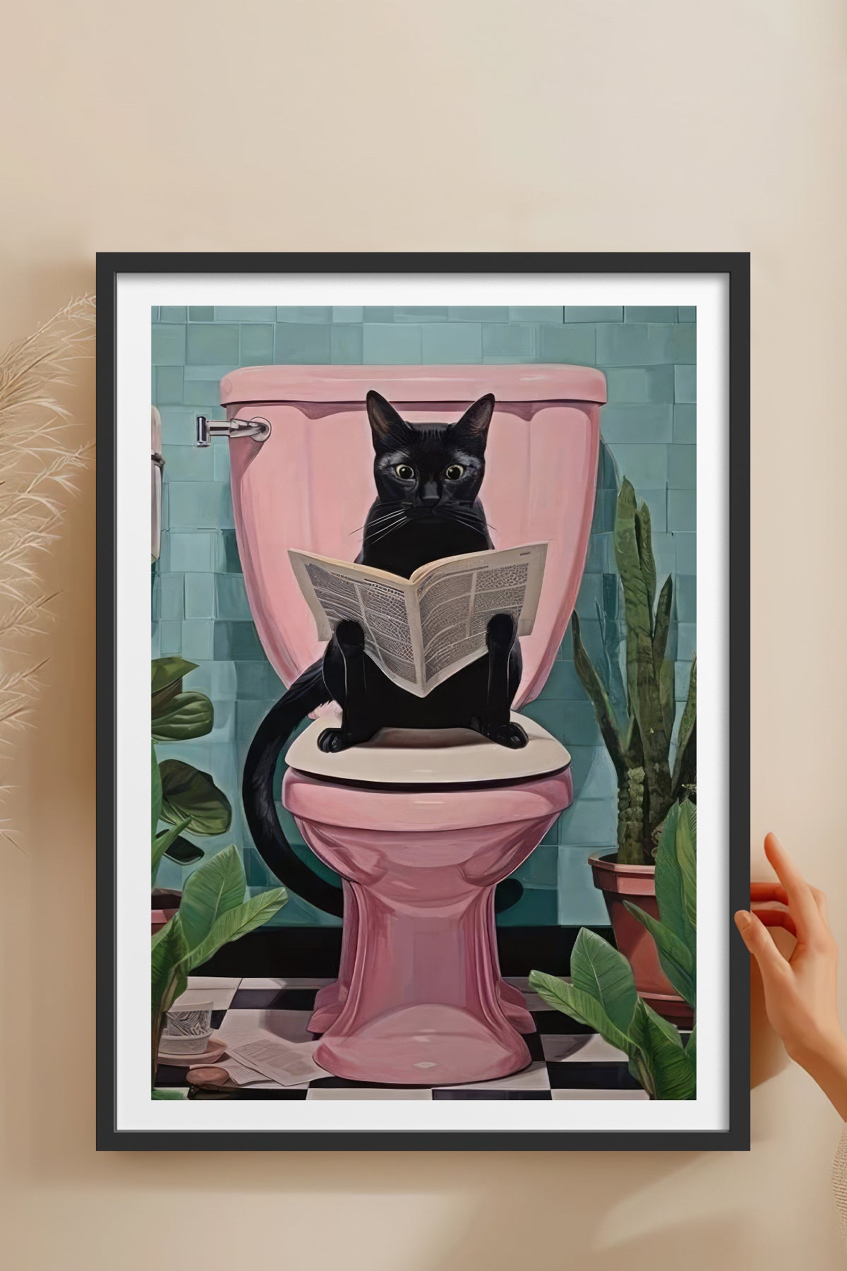HOMEPACK Ahşap Çerçeveli Tablo Çerçeveli Poster Sanatsal Modern Duvar Dekoru TK-971