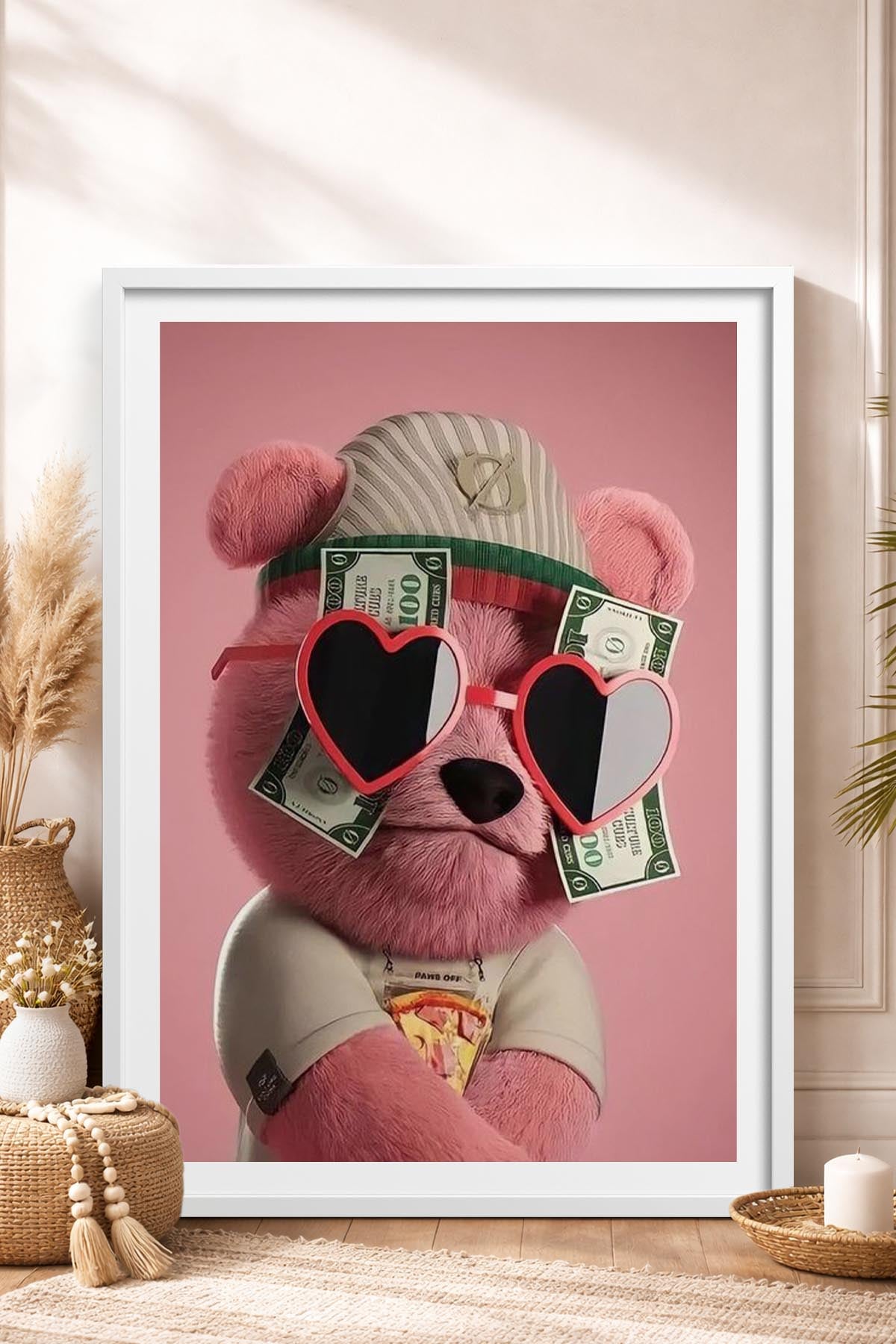 HOMEPACK Ahşap Çerçeveli Tablo Çerçeveli Poster Sanatsal Modern Duvar Dekoru TK-972