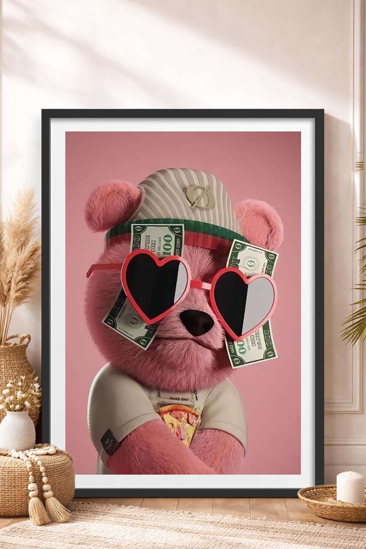 HOMEPACK Ahşap Çerçeveli Tablo Çerçeveli Poster Sanatsal Modern Duvar Dekoru TK-972