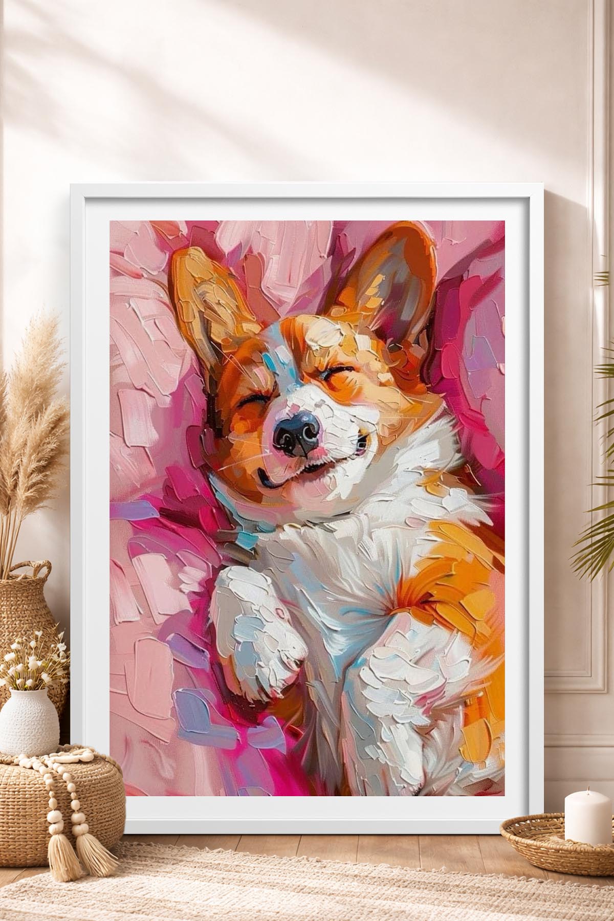HOMEPACK Ahşap Çerçeveli Tablo Çerçeveli Poster Sanatsal Modern Duvar Dekoru TK-974