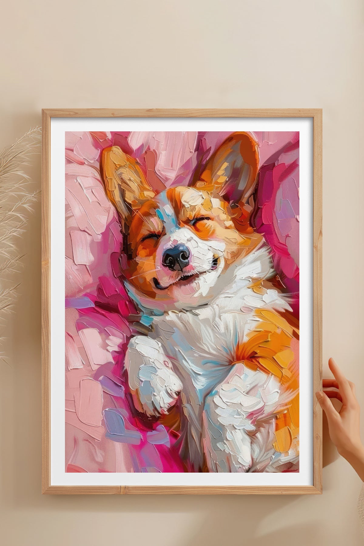 HOMEPACK Ahşap Çerçeveli Tablo Çerçeveli Poster Sanatsal Modern Duvar Dekoru TK-974
