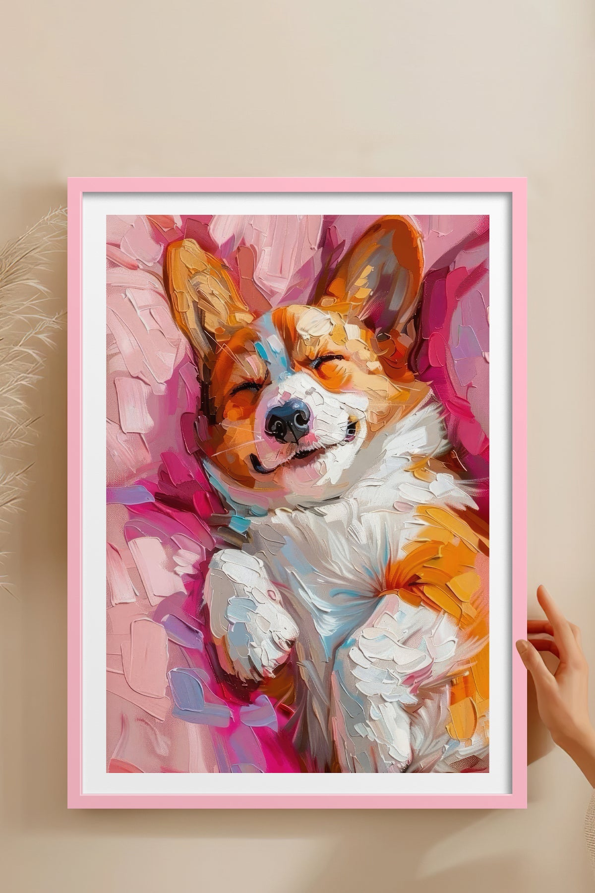 HOMEPACK Ahşap Çerçeveli Tablo Çerçeveli Poster Sanatsal Modern Duvar Dekoru TK-974