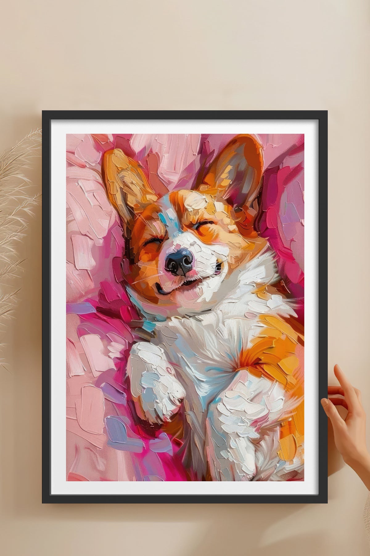 HOMEPACK Ahşap Çerçeveli Tablo Çerçeveli Poster Sanatsal Modern Duvar Dekoru TK-974