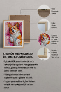 HOMEPACK Ahşap Çerçeveli Tablo Çerçeveli Poster Sanatsal Modern Duvar Dekoru TK-974