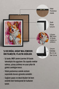 HOMEPACK Ahşap Çerçeveli Tablo Çerçeveli Poster Sanatsal Modern Duvar Dekoru TK-974