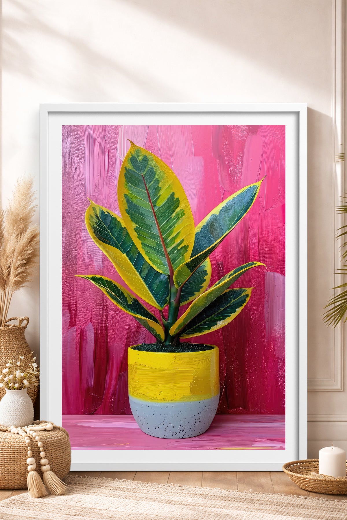 HOMEPACK Ahşap Çerçeveli Tablo Çerçeveli Poster Sanatsal Modern Duvar Dekoru TK-975