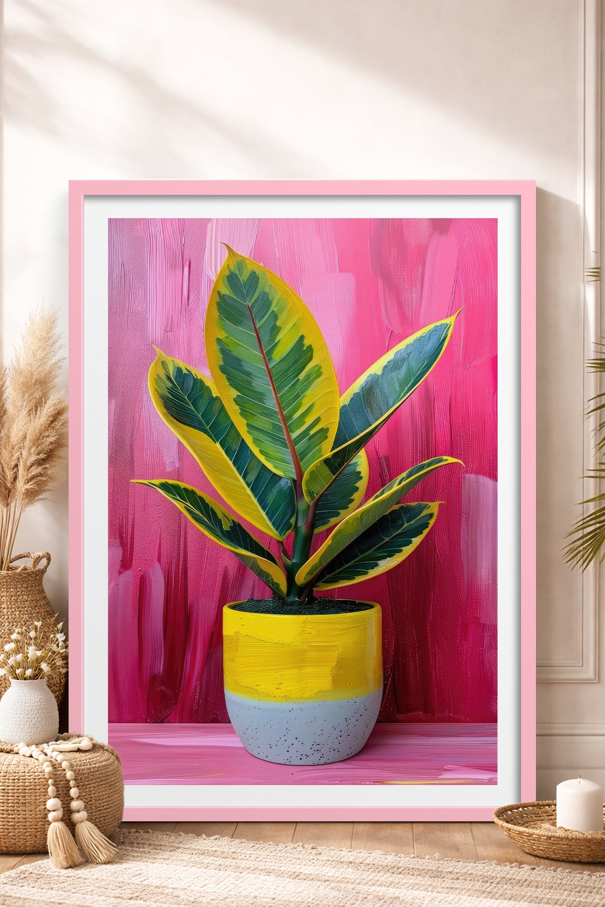 HOMEPACK Ahşap Çerçeveli Tablo Çerçeveli Poster Sanatsal Modern Duvar Dekoru TK-975