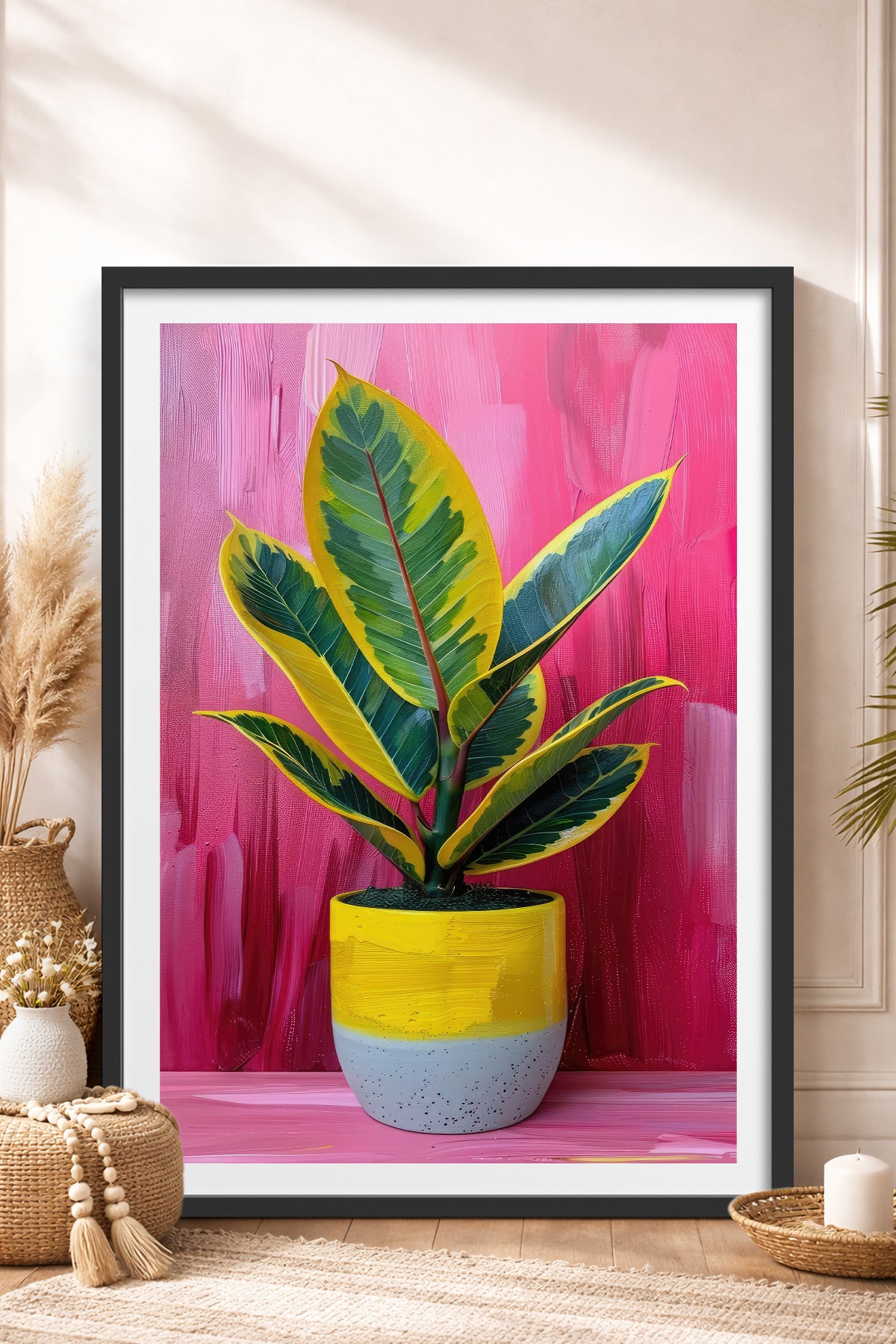 HOMEPACK Ahşap Çerçeveli Tablo Çerçeveli Poster Sanatsal Modern Duvar Dekoru TK-975