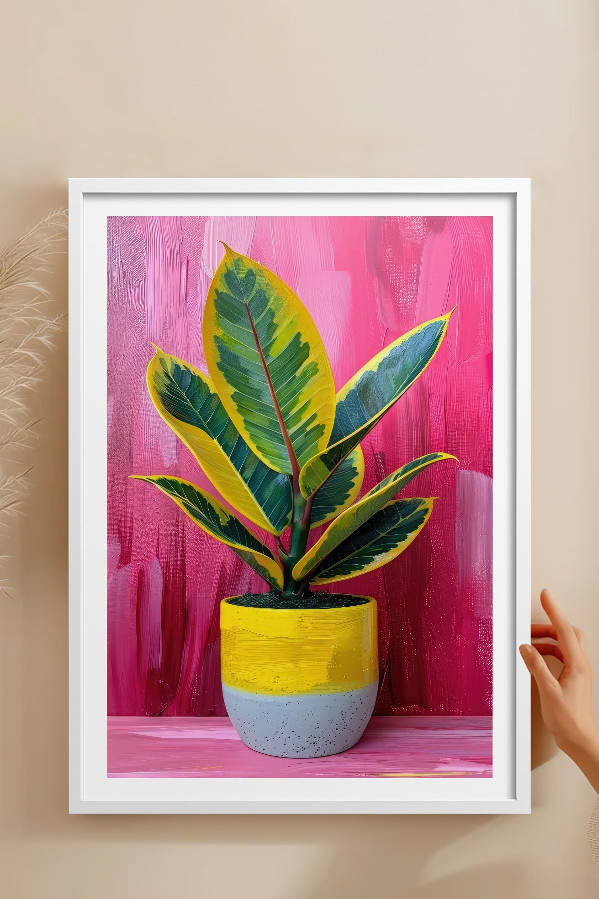 HOMEPACK Ahşap Çerçeveli Tablo Çerçeveli Poster Sanatsal Modern Duvar Dekoru TK-975
