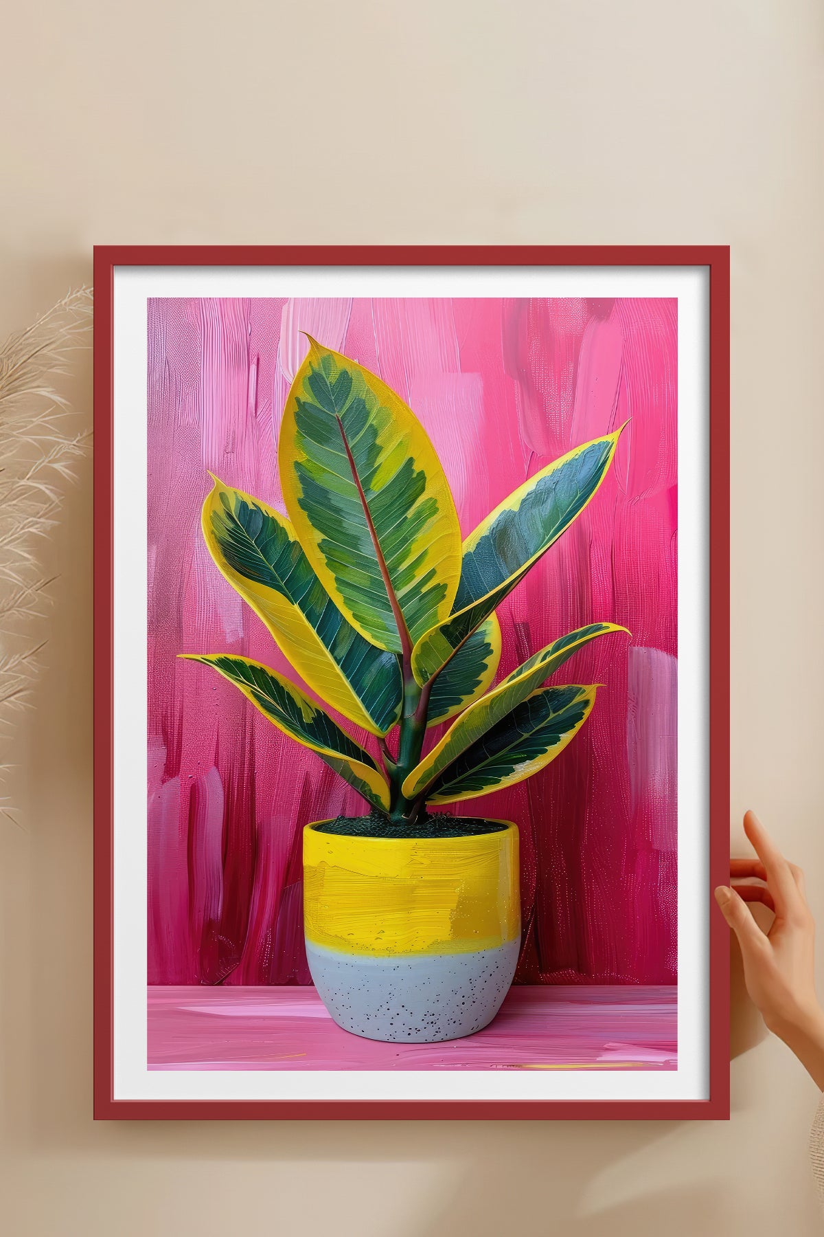 HOMEPACK Ahşap Çerçeveli Tablo Çerçeveli Poster Sanatsal Modern Duvar Dekoru TK-975