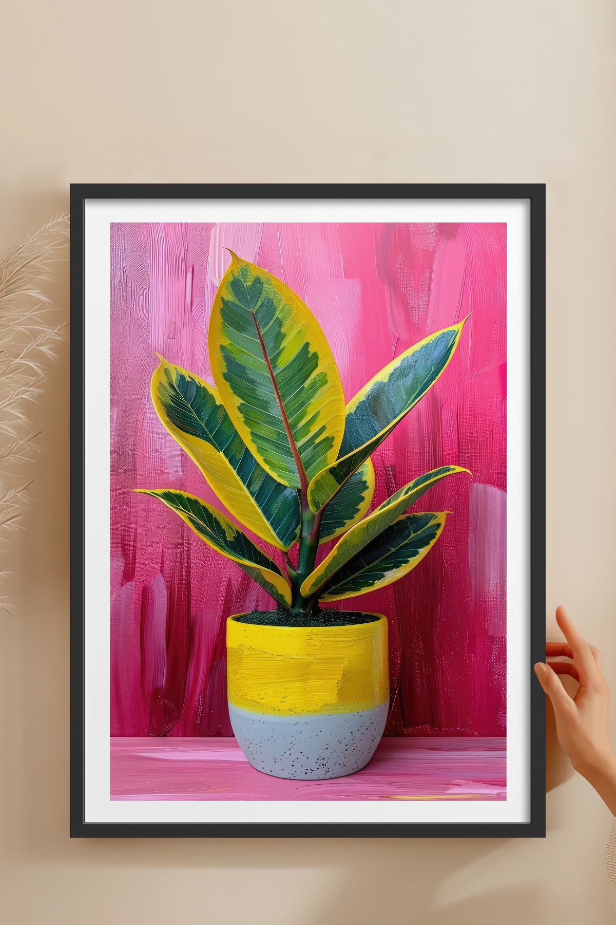 HOMEPACK Ahşap Çerçeveli Tablo Çerçeveli Poster Sanatsal Modern Duvar Dekoru TK-975