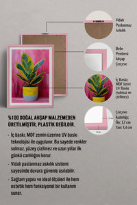 HOMEPACK Ahşap Çerçeveli Tablo Çerçeveli Poster Sanatsal Modern Duvar Dekoru TK-975