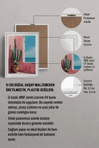 HOMEPACK Ahşap Çerçeveli Tablo Çerçeveli Poster Sanatsal Modern Duvar Dekoru TK-976