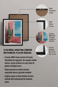 HOMEPACK Ahşap Çerçeveli Tablo Çerçeveli Poster Sanatsal Modern Duvar Dekoru TK-976