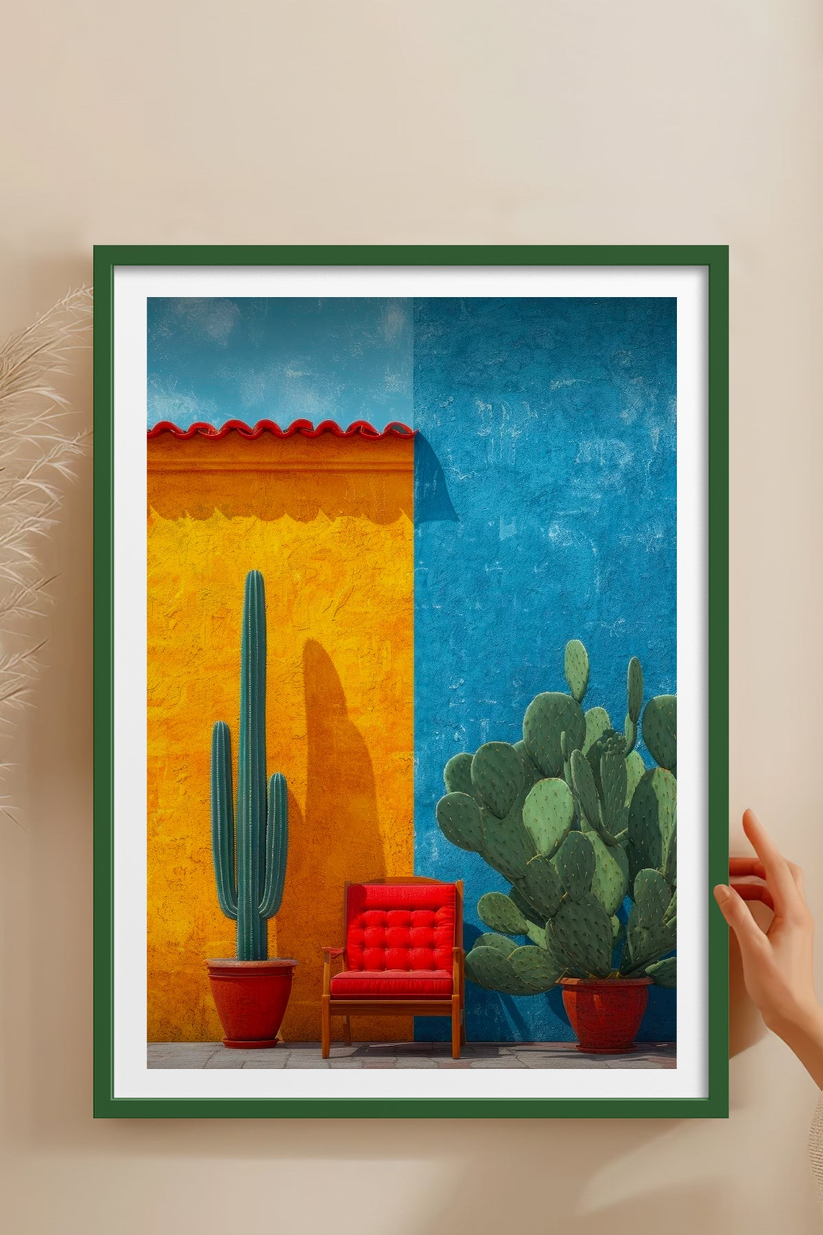 HOMEPACK Ahşap Çerçeveli Tablo Çerçeveli Poster Sanatsal Modern Duvar Dekoru TK-977