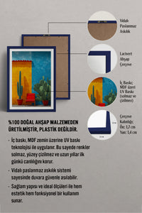 HOMEPACK Ahşap Çerçeveli Tablo Çerçeveli Poster Sanatsal Modern Duvar Dekoru TK-977