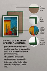 HOMEPACK Ahşap Çerçeveli Tablo Çerçeveli Poster Sanatsal Modern Duvar Dekoru TK-977