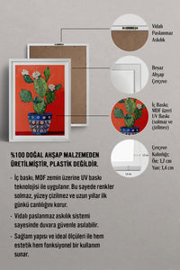 HOMEPACK Ahşap Çerçeveli Tablo Çerçeveli Poster Sanatsal Modern Duvar Dekoru TK-978