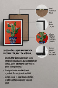 HOMEPACK Ahşap Çerçeveli Tablo Çerçeveli Poster Sanatsal Modern Duvar Dekoru TK-978