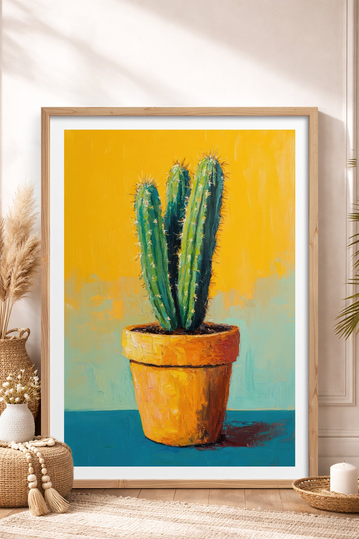 HOMEPACK Ahşap Çerçeveli Tablo Çerçeveli Poster Sanatsal Modern Duvar Dekoru TK-979