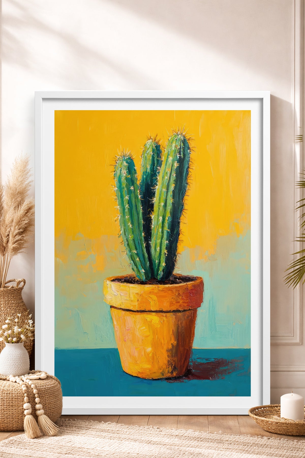 HOMEPACK Ahşap Çerçeveli Tablo Çerçeveli Poster Sanatsal Modern Duvar Dekoru TK-979