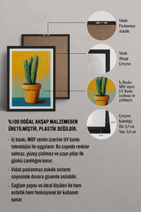 HOMEPACK Ahşap Çerçeveli Tablo Çerçeveli Poster Sanatsal Modern Duvar Dekoru TK-979