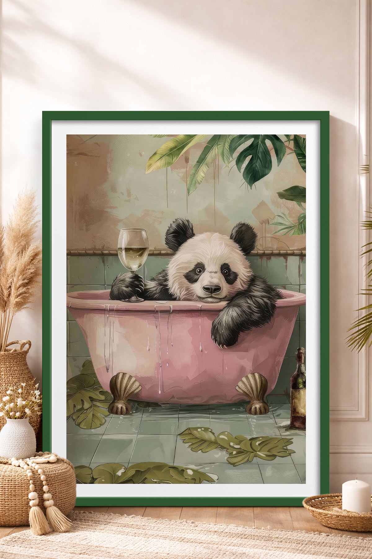 HOMEPACK Ahşap Çerçeveli Tablo Çerçeveli Poster Sanatsal Modern Duvar Dekoru TK-980