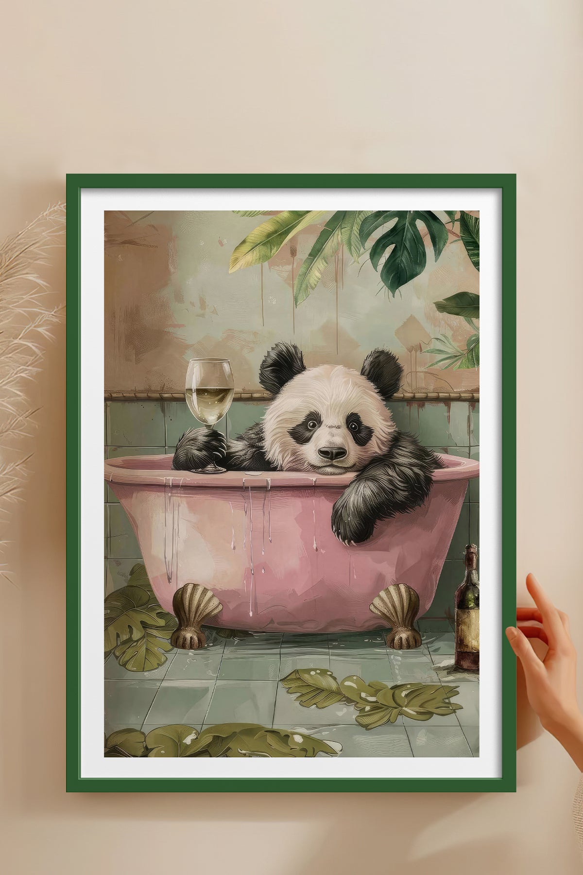 HOMEPACK Ahşap Çerçeveli Tablo Çerçeveli Poster Sanatsal Modern Duvar Dekoru TK-980