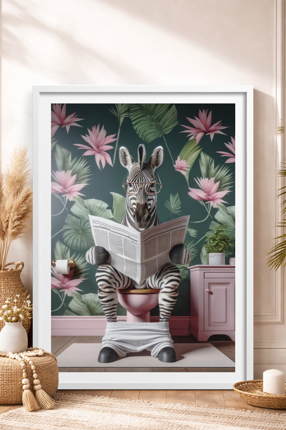 HOMEPACK Ahşap Çerçeveli Tablo Çerçeveli Poster Sanatsal Modern Duvar Dekoru TK-981