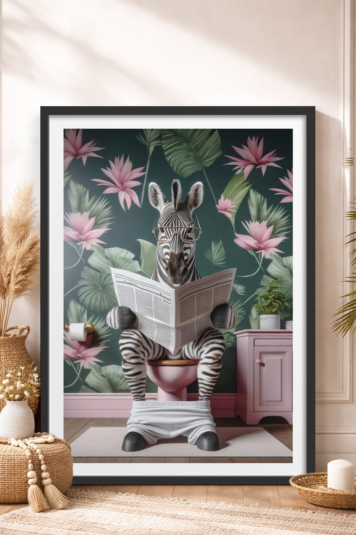HOMEPACK Ahşap Çerçeveli Tablo Çerçeveli Poster Sanatsal Modern Duvar Dekoru TK-981