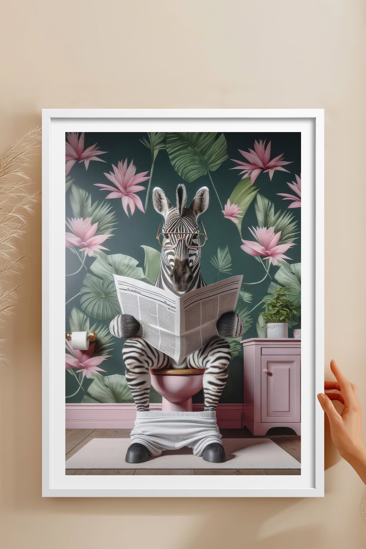 HOMEPACK Ahşap Çerçeveli Tablo Çerçeveli Poster Sanatsal Modern Duvar Dekoru TK-981