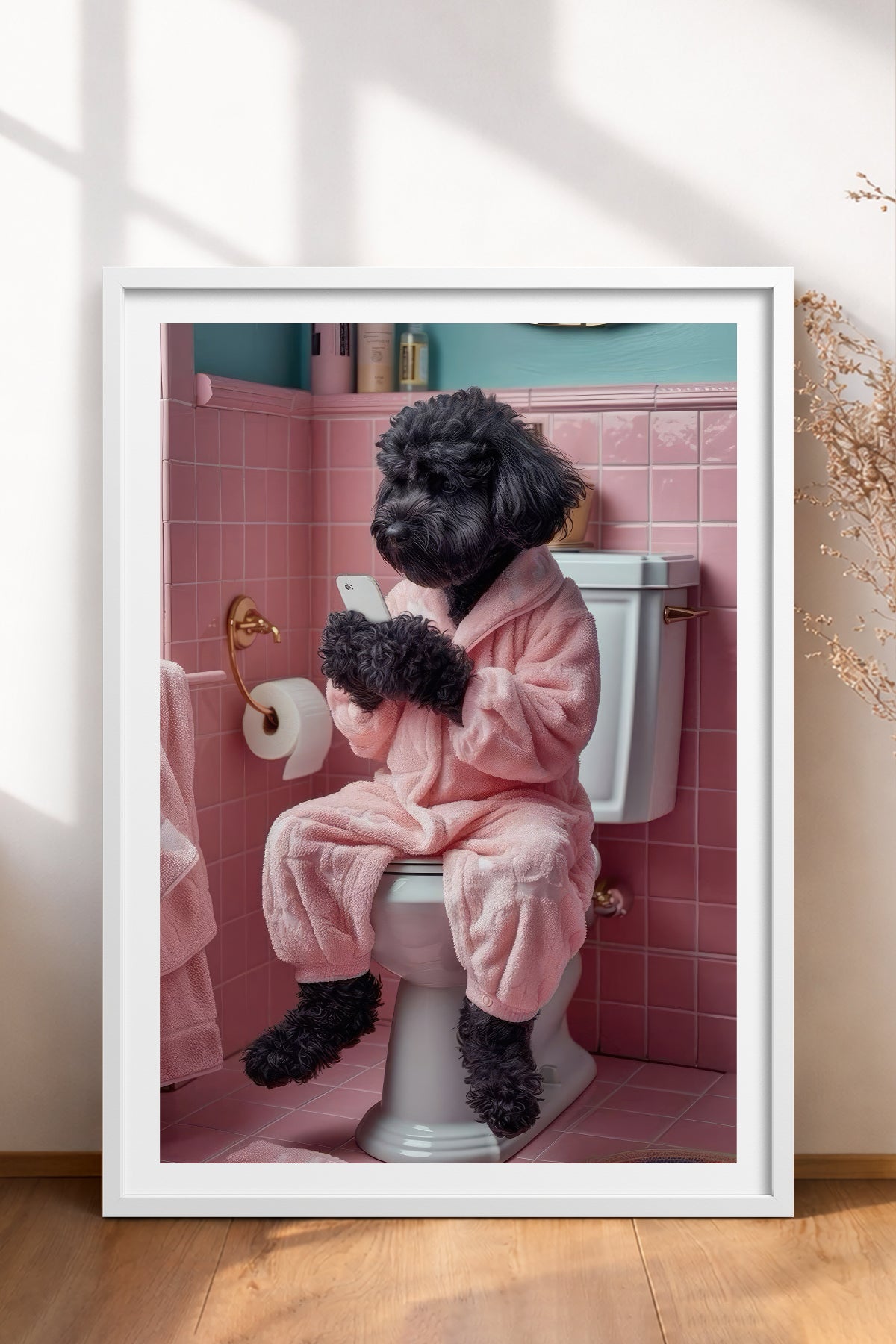 HOMEPACK Ahşap Çerçeveli Tablo Çerçeveli Poster Sanatsal Modern Duvar Dekoru TK-982