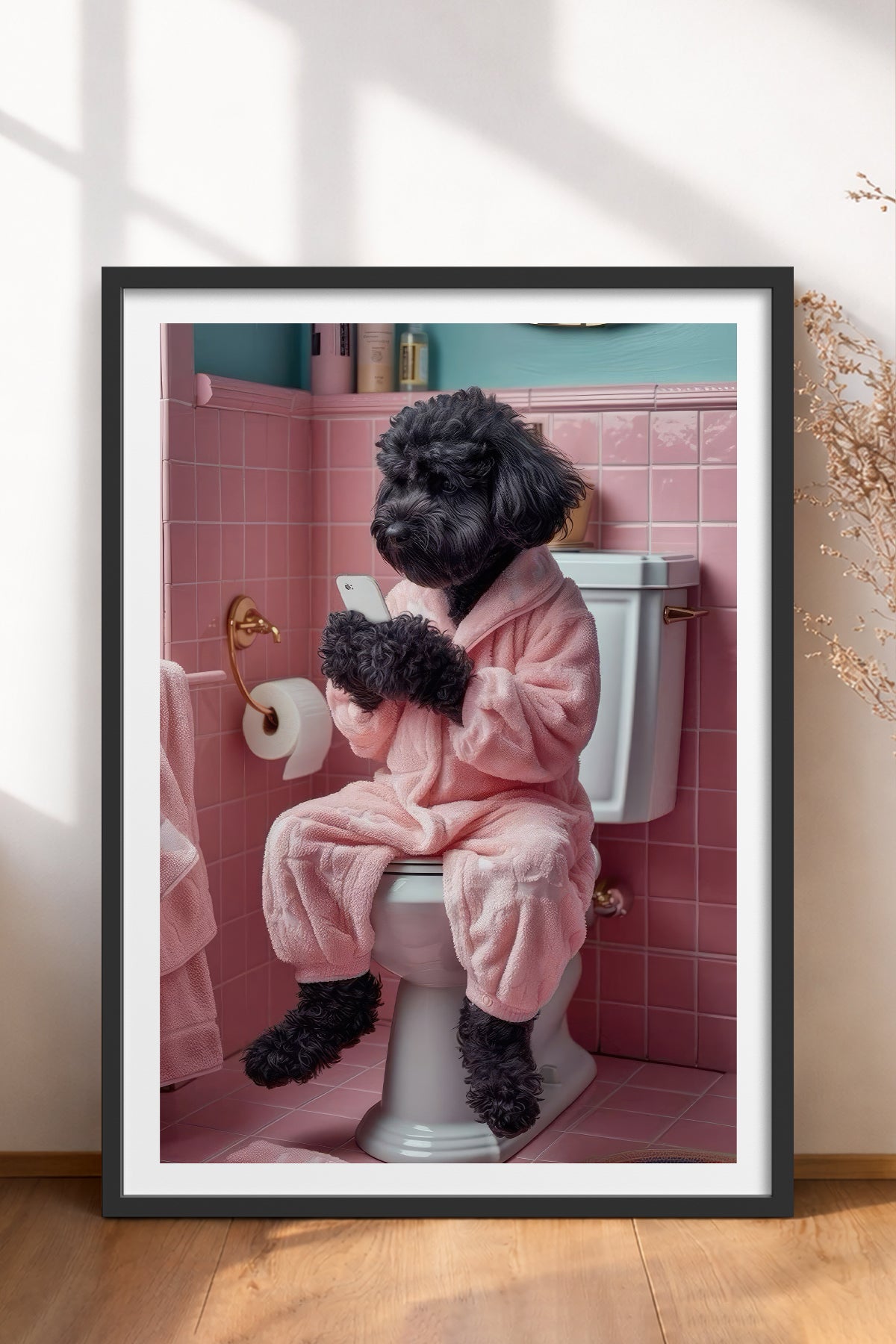 HOMEPACK Ahşap Çerçeveli Tablo Çerçeveli Poster Sanatsal Modern Duvar Dekoru TK-982