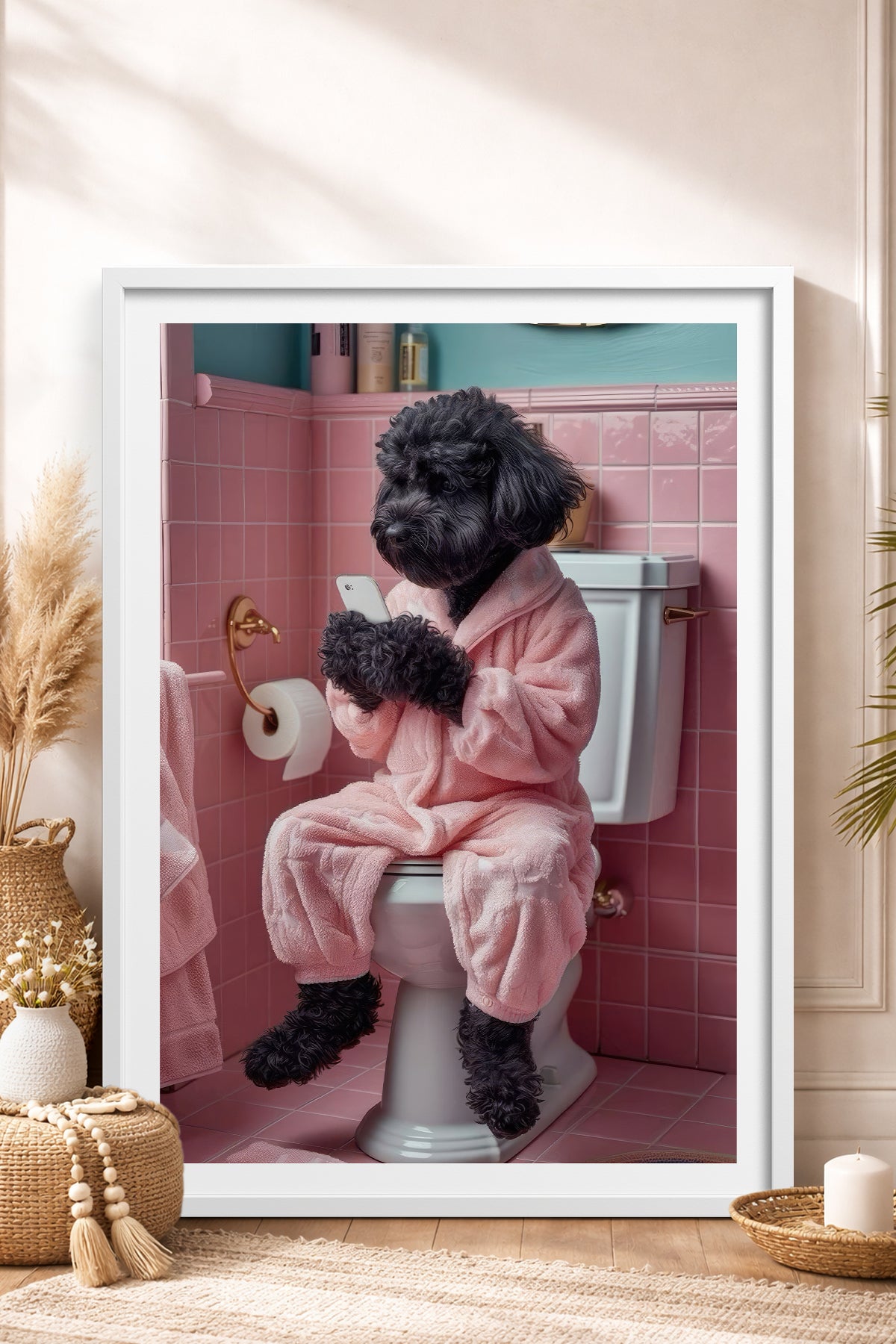 HOMEPACK Ahşap Çerçeveli Tablo Çerçeveli Poster Sanatsal Modern Duvar Dekoru TK-982