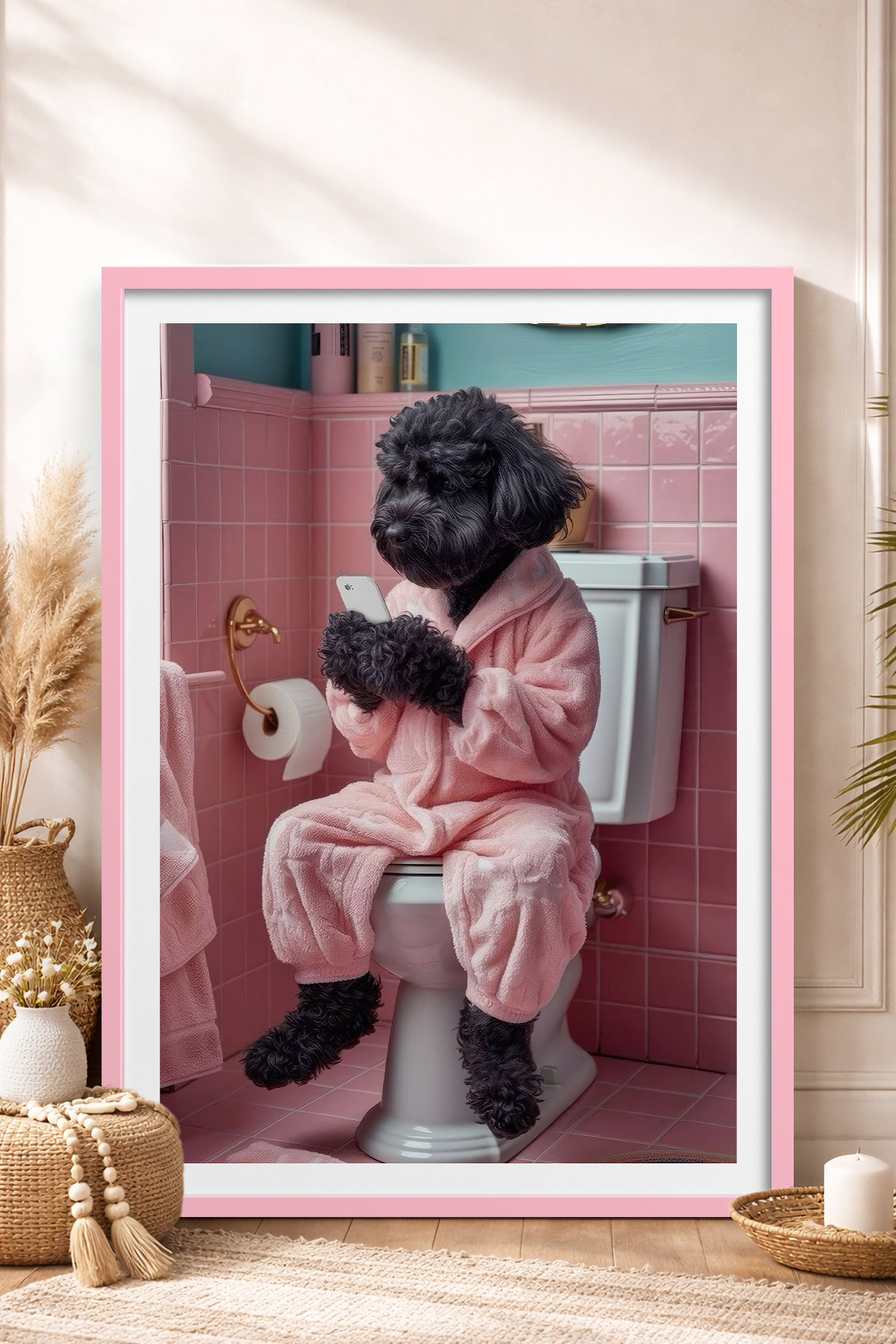 HOMEPACK Ahşap Çerçeveli Tablo Çerçeveli Poster Sanatsal Modern Duvar Dekoru TK-982