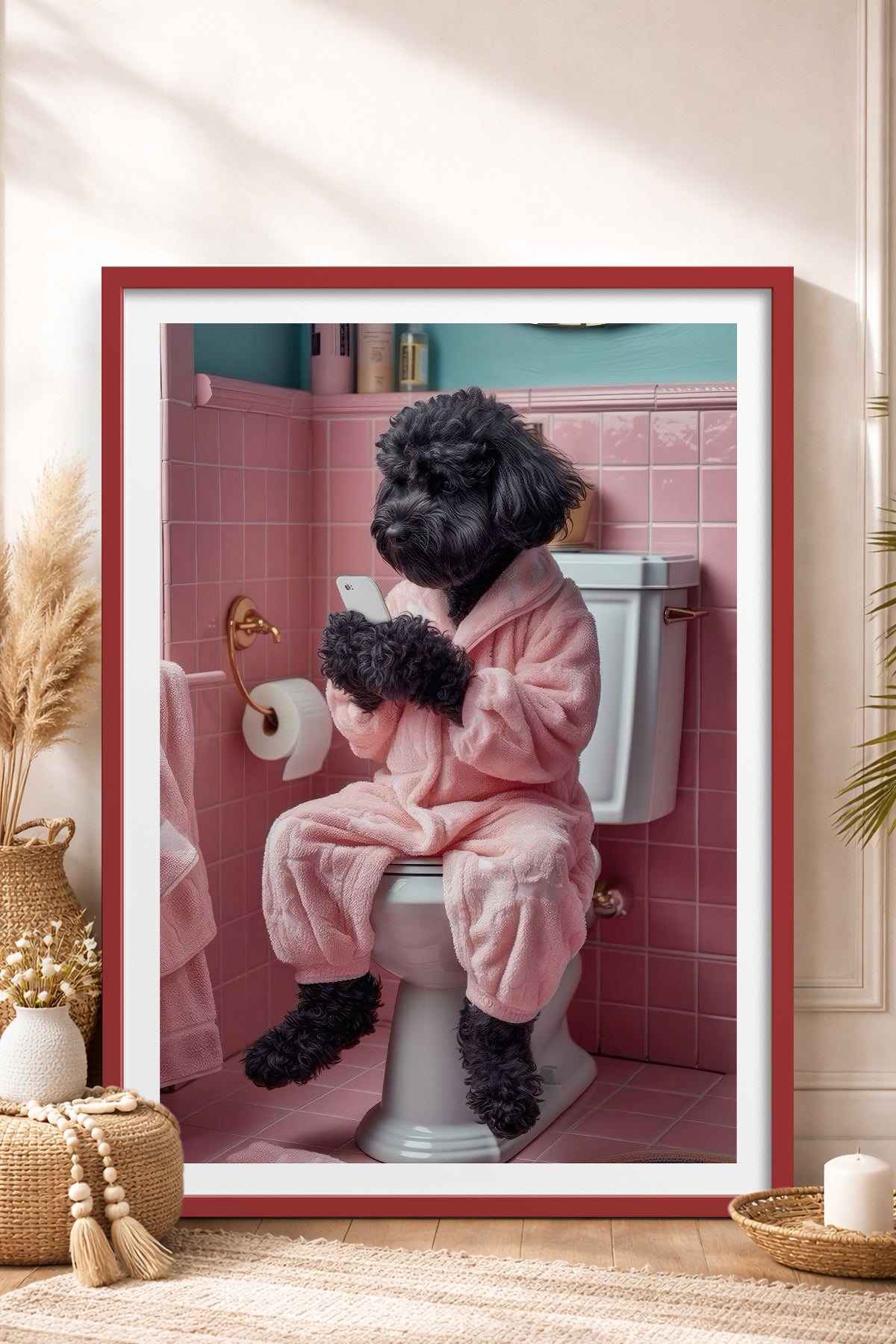 HOMEPACK Ahşap Çerçeveli Tablo Çerçeveli Poster Sanatsal Modern Duvar Dekoru TK-982