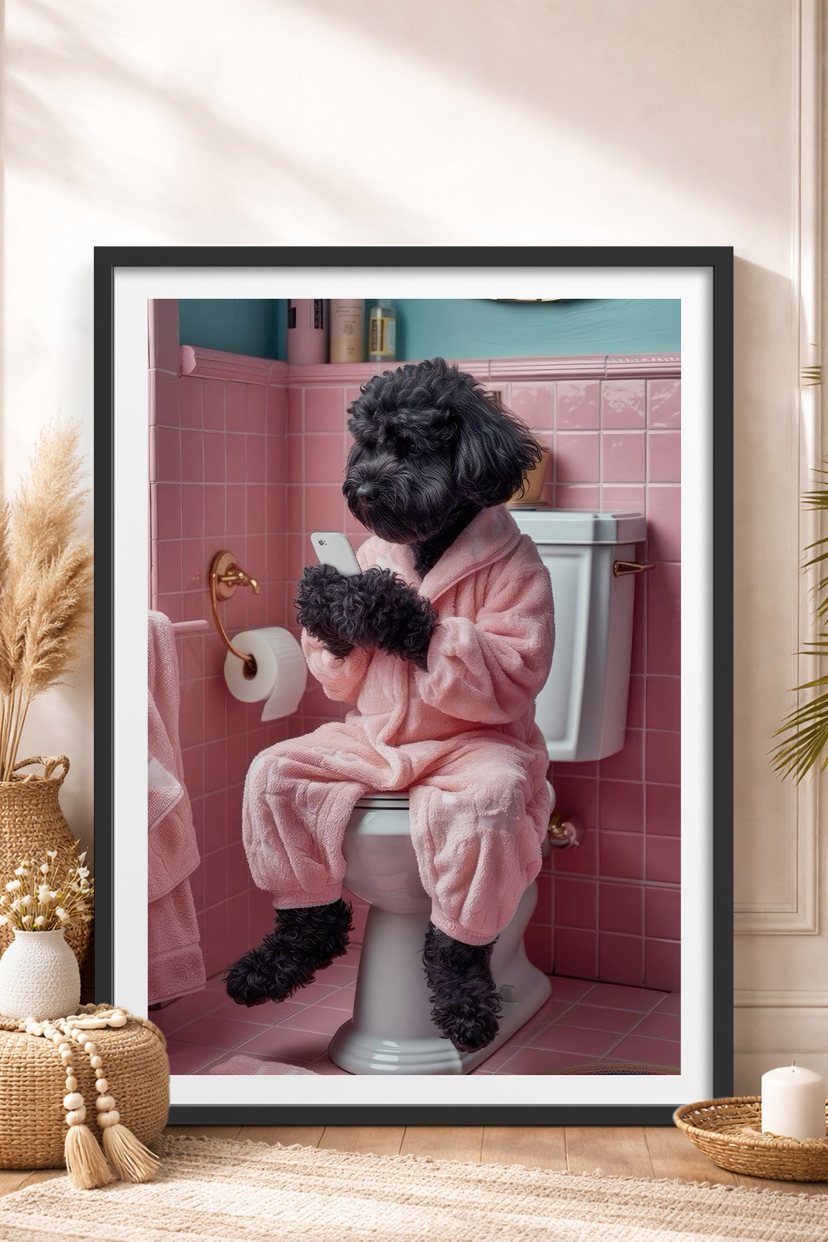 HOMEPACK Ahşap Çerçeveli Tablo Çerçeveli Poster Sanatsal Modern Duvar Dekoru TK-982