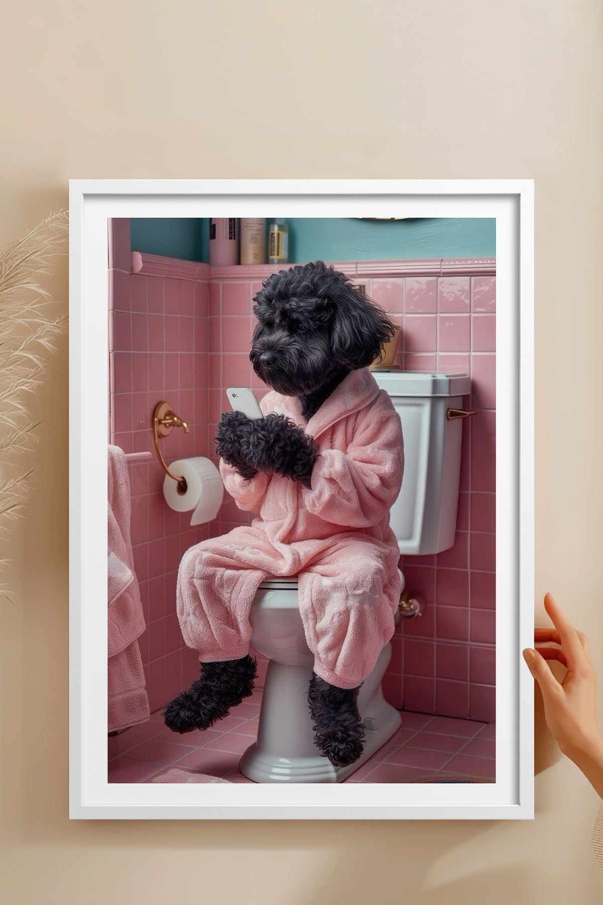 HOMEPACK Ahşap Çerçeveli Tablo Çerçeveli Poster Sanatsal Modern Duvar Dekoru TK-982