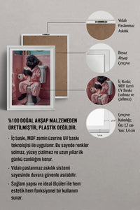 HOMEPACK Ahşap Çerçeveli Tablo Çerçeveli Poster Sanatsal Modern Duvar Dekoru TK-982