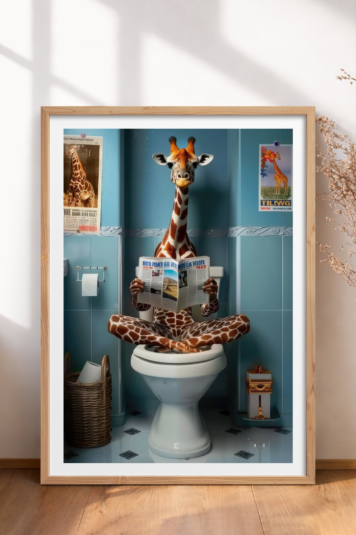 HOMEPACK Ahşap Çerçeveli Tablo Çerçeveli Poster Sanatsal Modern Duvar Dekoru TK-983