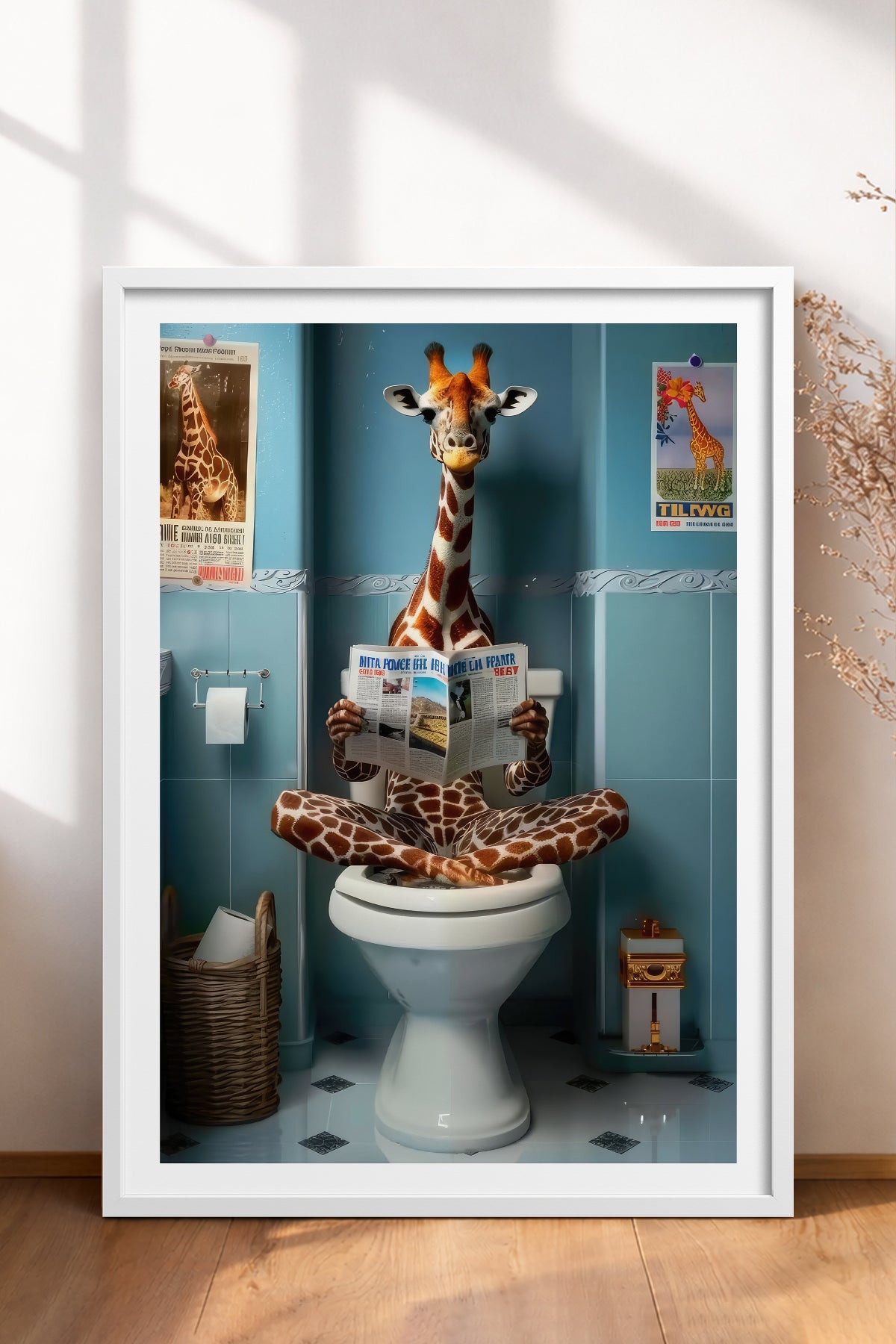 HOMEPACK Ahşap Çerçeveli Tablo Çerçeveli Poster Sanatsal Modern Duvar Dekoru TK-983