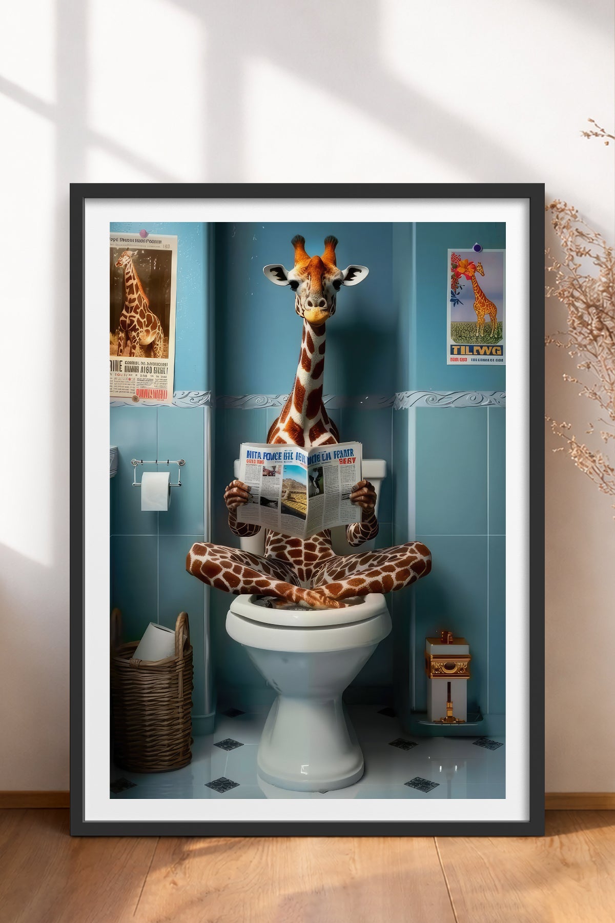 HOMEPACK Ahşap Çerçeveli Tablo Çerçeveli Poster Sanatsal Modern Duvar Dekoru TK-983