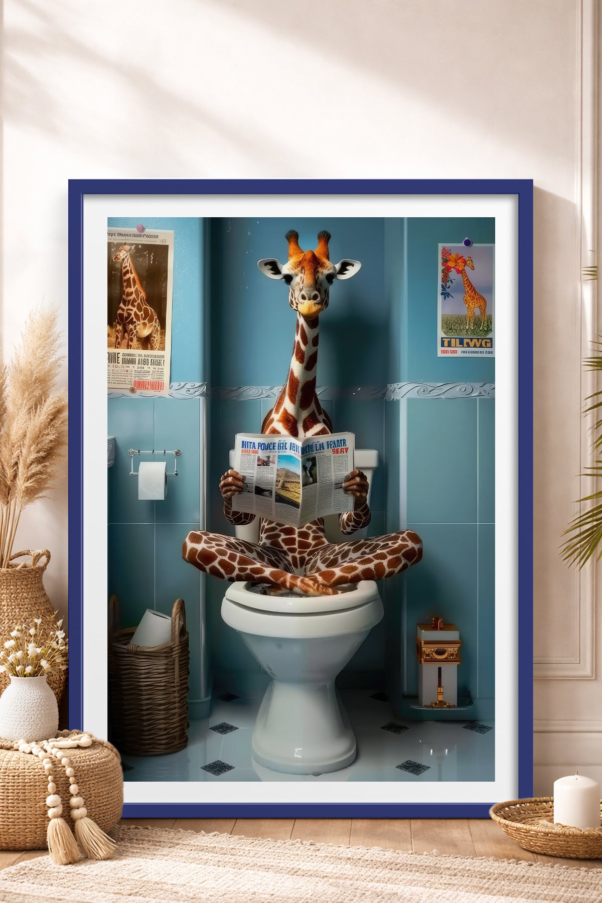 HOMEPACK Ahşap Çerçeveli Tablo Çerçeveli Poster Sanatsal Modern Duvar Dekoru TK-983