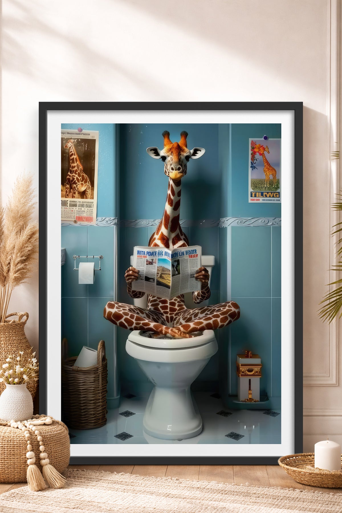 HOMEPACK Ahşap Çerçeveli Tablo Çerçeveli Poster Sanatsal Modern Duvar Dekoru TK-983