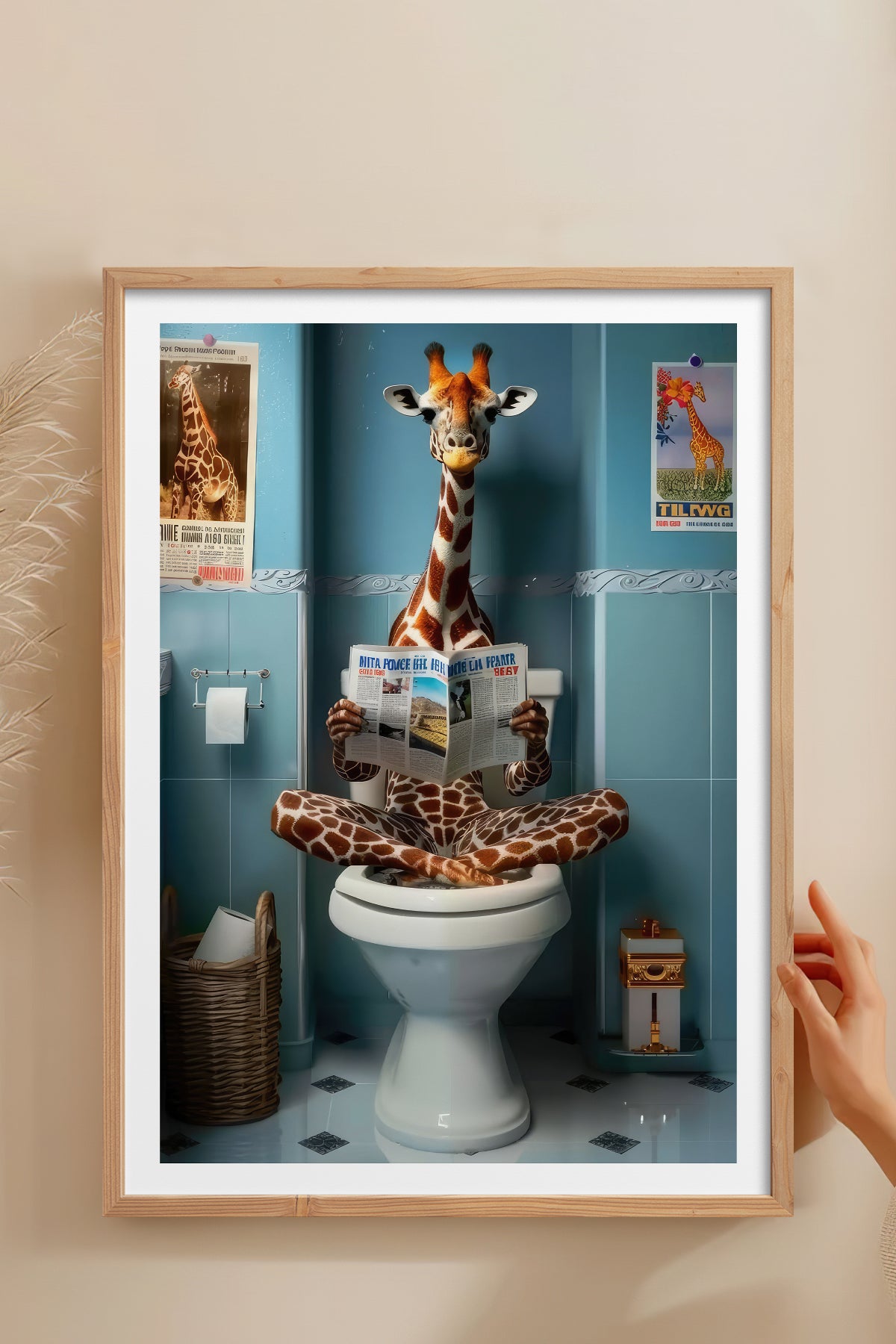 HOMEPACK Ahşap Çerçeveli Tablo Çerçeveli Poster Sanatsal Modern Duvar Dekoru TK-983