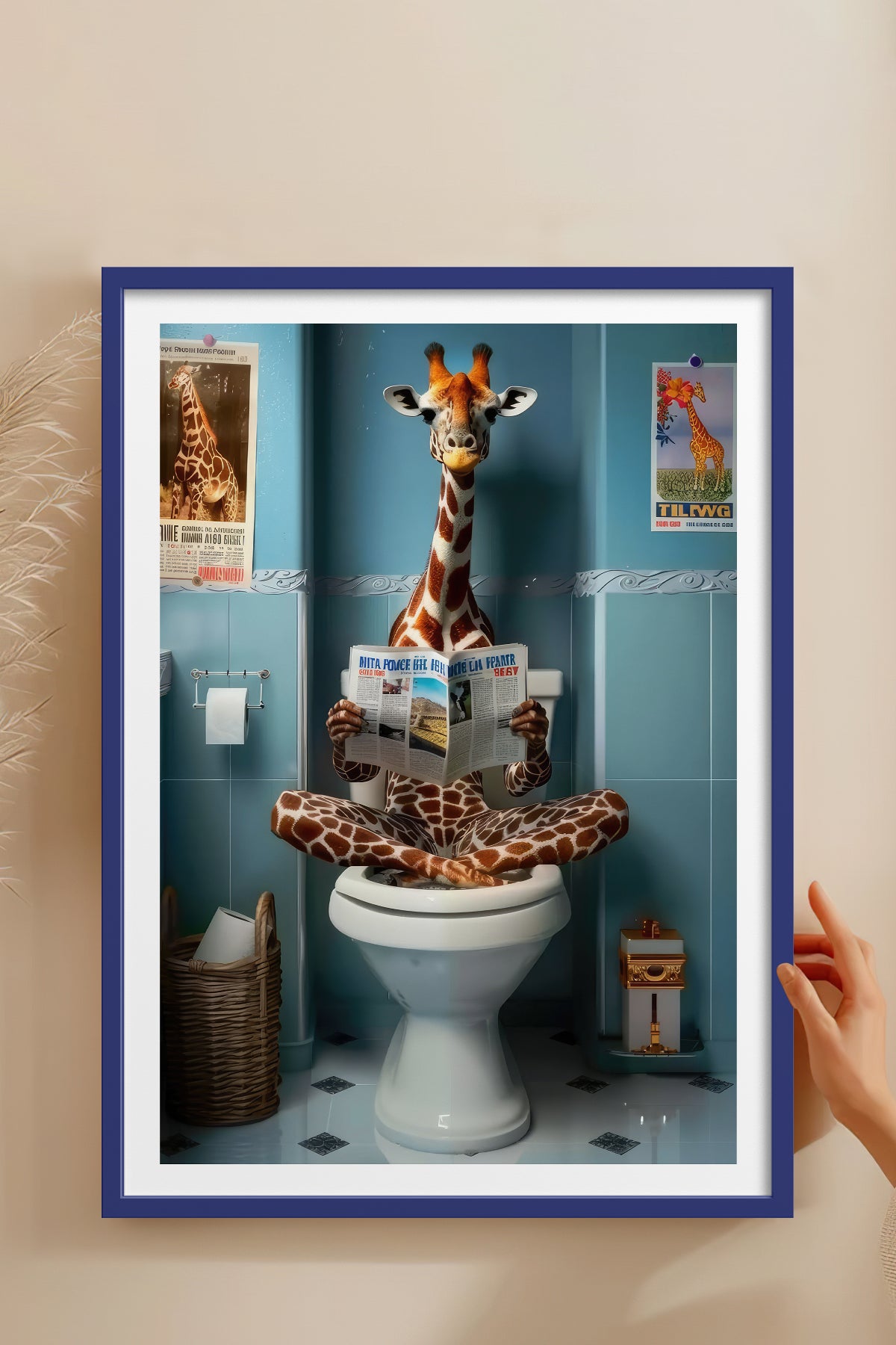 HOMEPACK Ahşap Çerçeveli Tablo Çerçeveli Poster Sanatsal Modern Duvar Dekoru TK-983