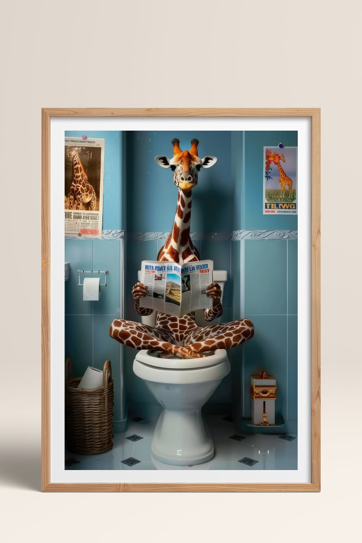HOMEPACK Ahşap Çerçeveli Tablo Çerçeveli Poster Sanatsal Modern Duvar Dekoru TK-983