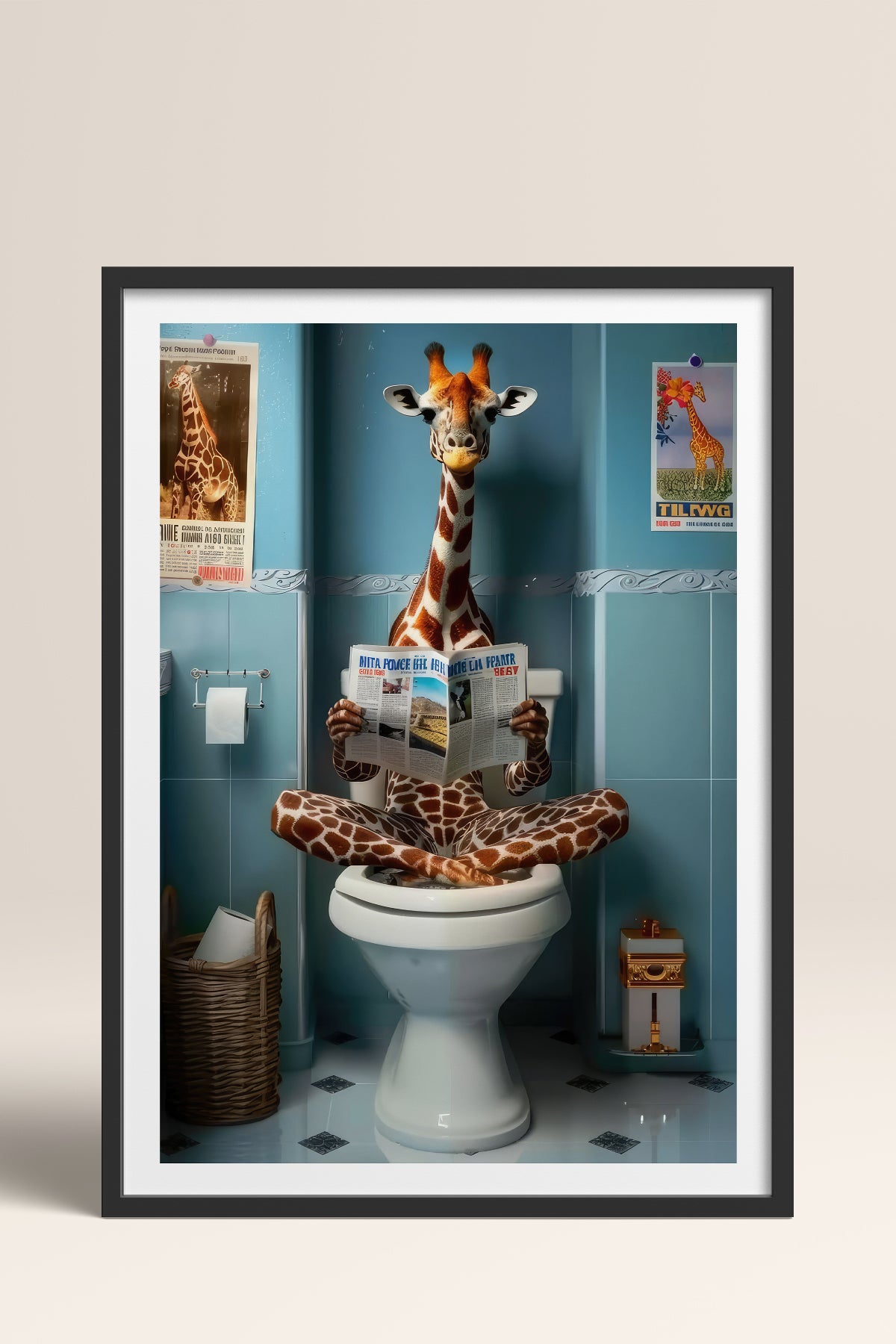 HOMEPACK Ahşap Çerçeveli Tablo Çerçeveli Poster Sanatsal Modern Duvar Dekoru TK-983