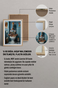 HOMEPACK Ahşap Çerçeveli Tablo Çerçeveli Poster Sanatsal Modern Duvar Dekoru TK-983
