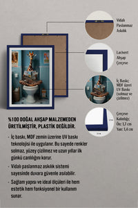 HOMEPACK Ahşap Çerçeveli Tablo Çerçeveli Poster Sanatsal Modern Duvar Dekoru TK-983